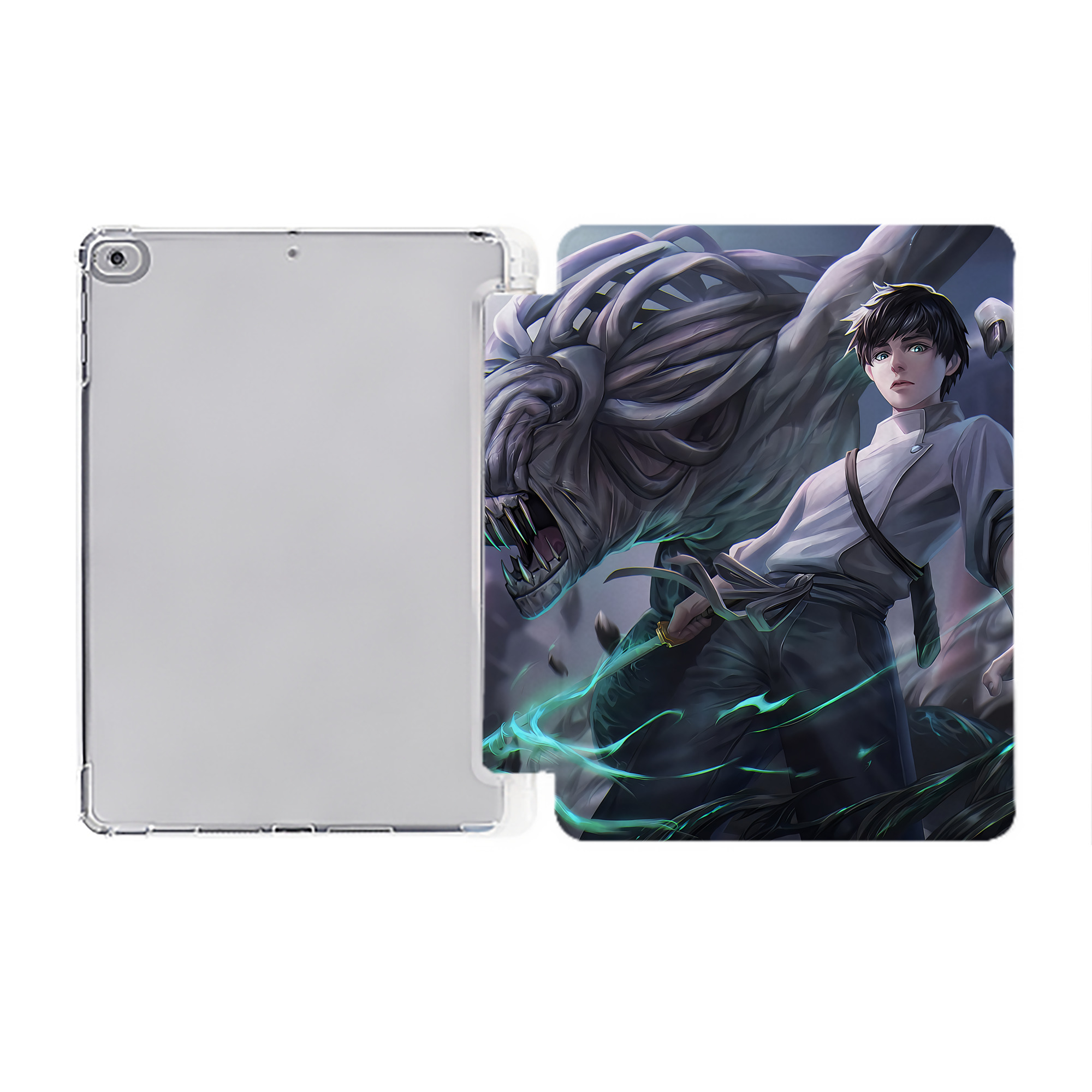 （画像用） 呪術廻戦 Jujutsu Kaisen IPad ケース ペン収納付き 三つ折りスタンド PUレザー×シリコン 対応機種9.5/10.5/10.9インチ